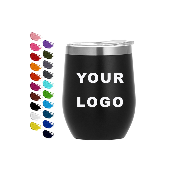 12 oz Stainless Steel Egg Shape Wine Tumbler
