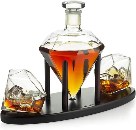 Thick 1000ml Diamond Decanter