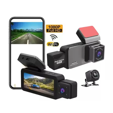 WiFi Triple 1080P Rear-Inside Cup DVR