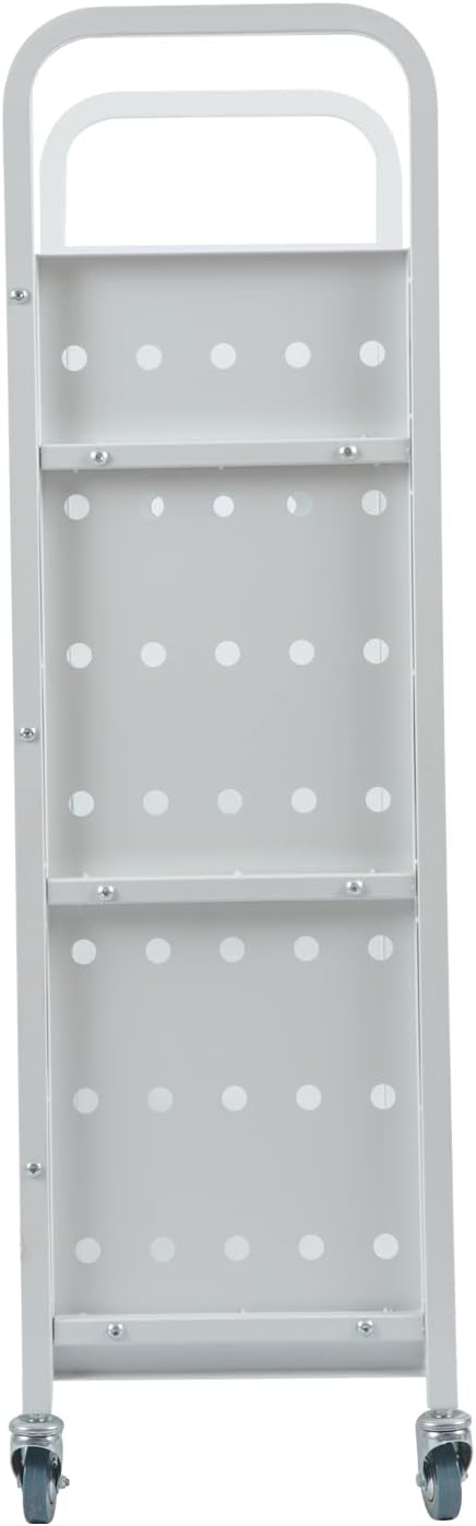 48"*30"*14" Three layer V-shaped Perforated Book Cart (Silent Wheel)
