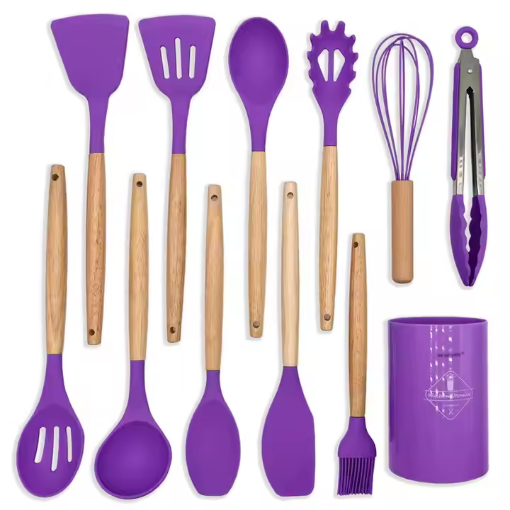 12pcs Kitchen Utensils pcs Kitchen Utensils Set with Wood Handle