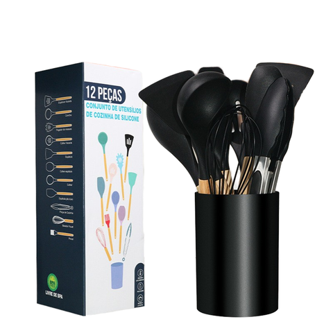 12pc Handle Kit and Cup BBQ Non-Stick Silicone