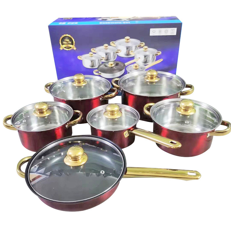 12PC Non Stick Cookware Luxury