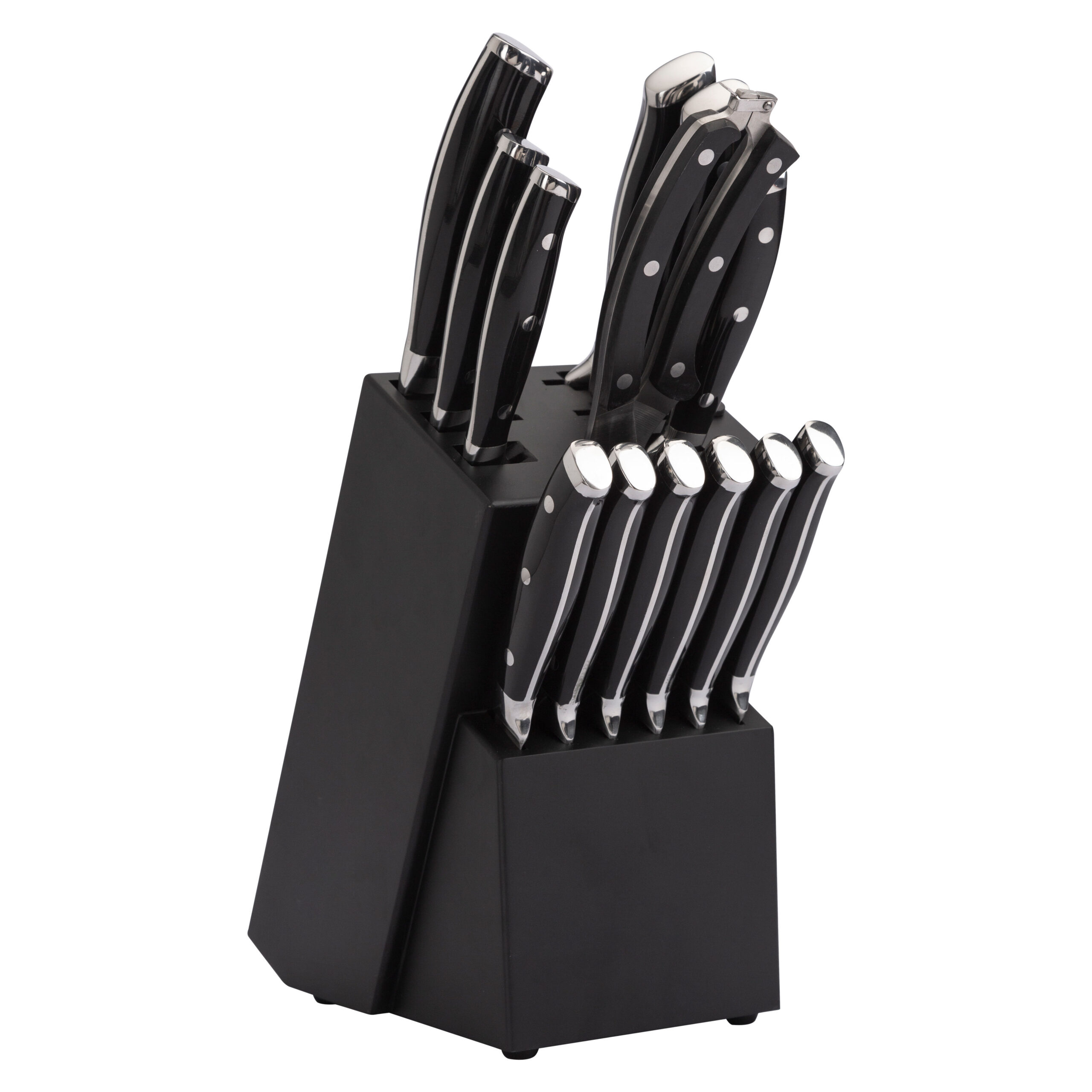 13pc German 3Cr13/5Cr15 Santoku Block Knife Set