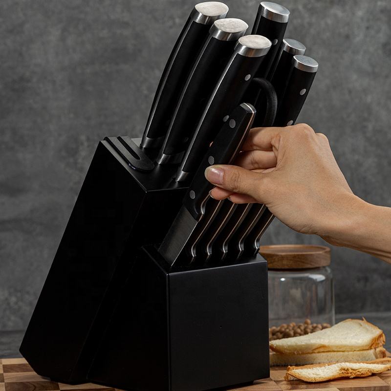 Stainless Steel Chef Knife Set with Hollow Handle & Knife Stand