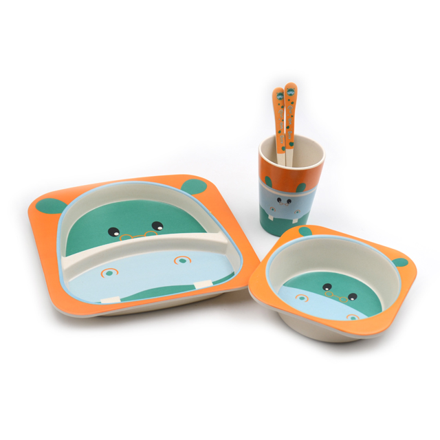 Bamboo Fiber 5pc Kids Dinnerware
