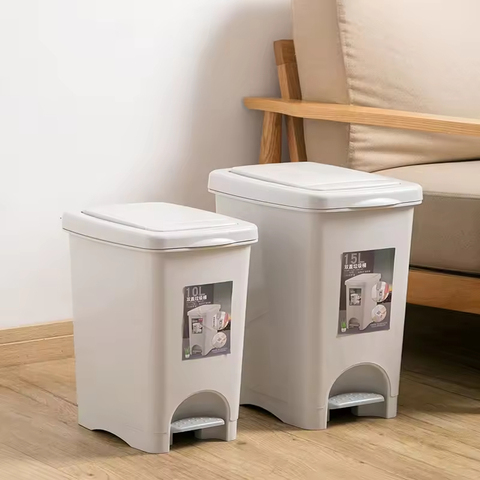15L Bathroom Press Garbage Can