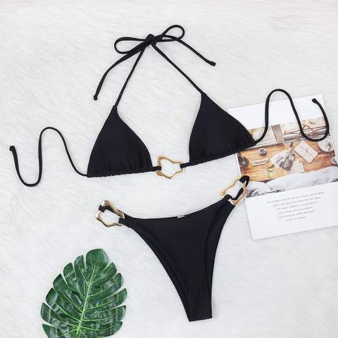 Halter Metal Ring Bikini