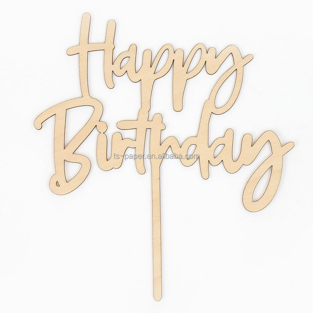 Happy Birthday Wood Topper Decor