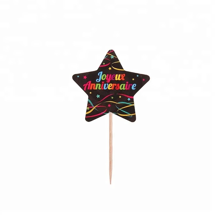 24pc Pentacle Toothpick Flag Birthday