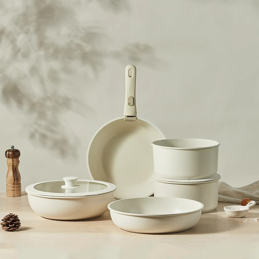 3PC Medical Stone Induction Cookware