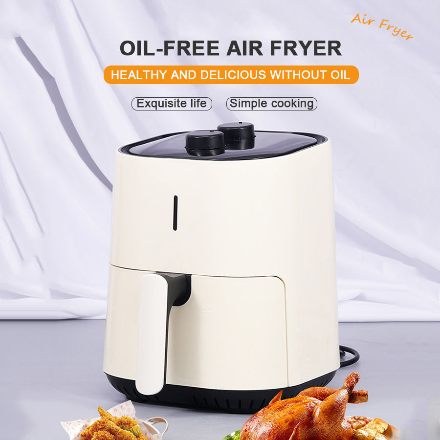 4L 1400W White Air Fryer