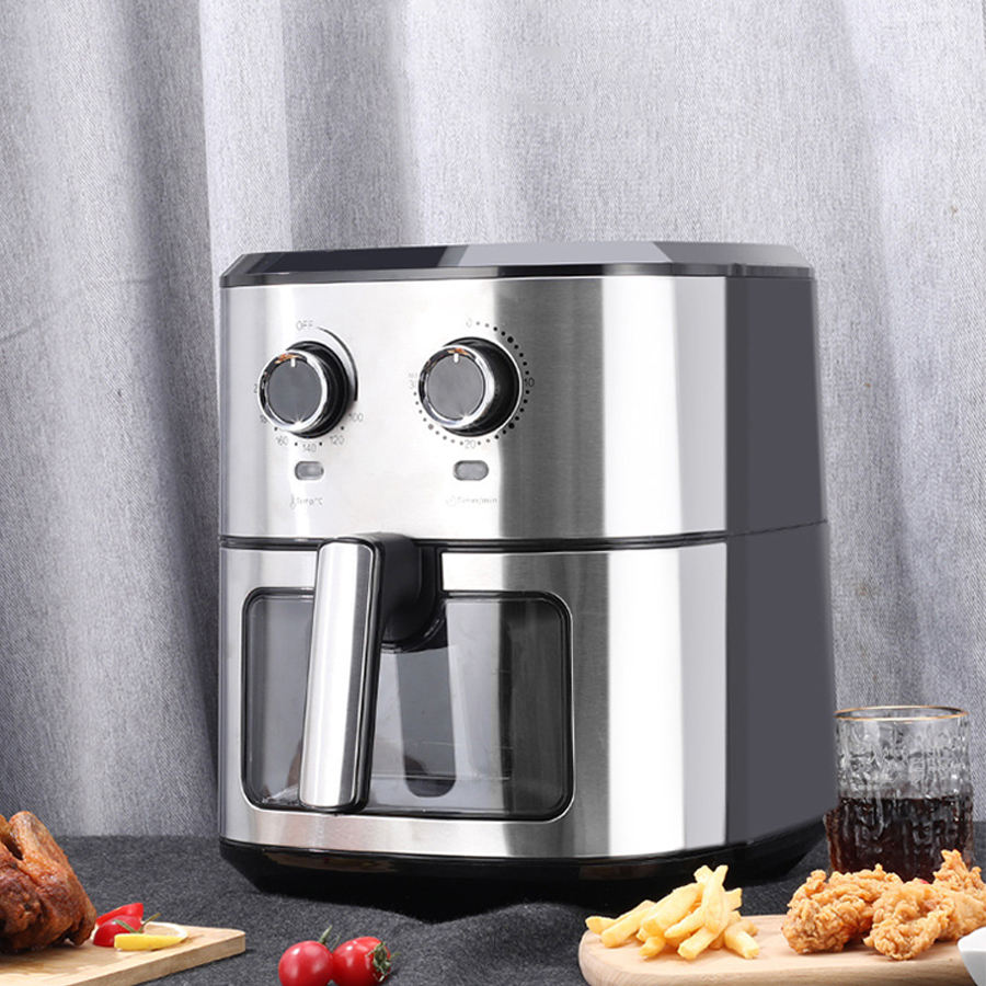 5.5L/6.5L Visible Stainless Steel Air Fryer