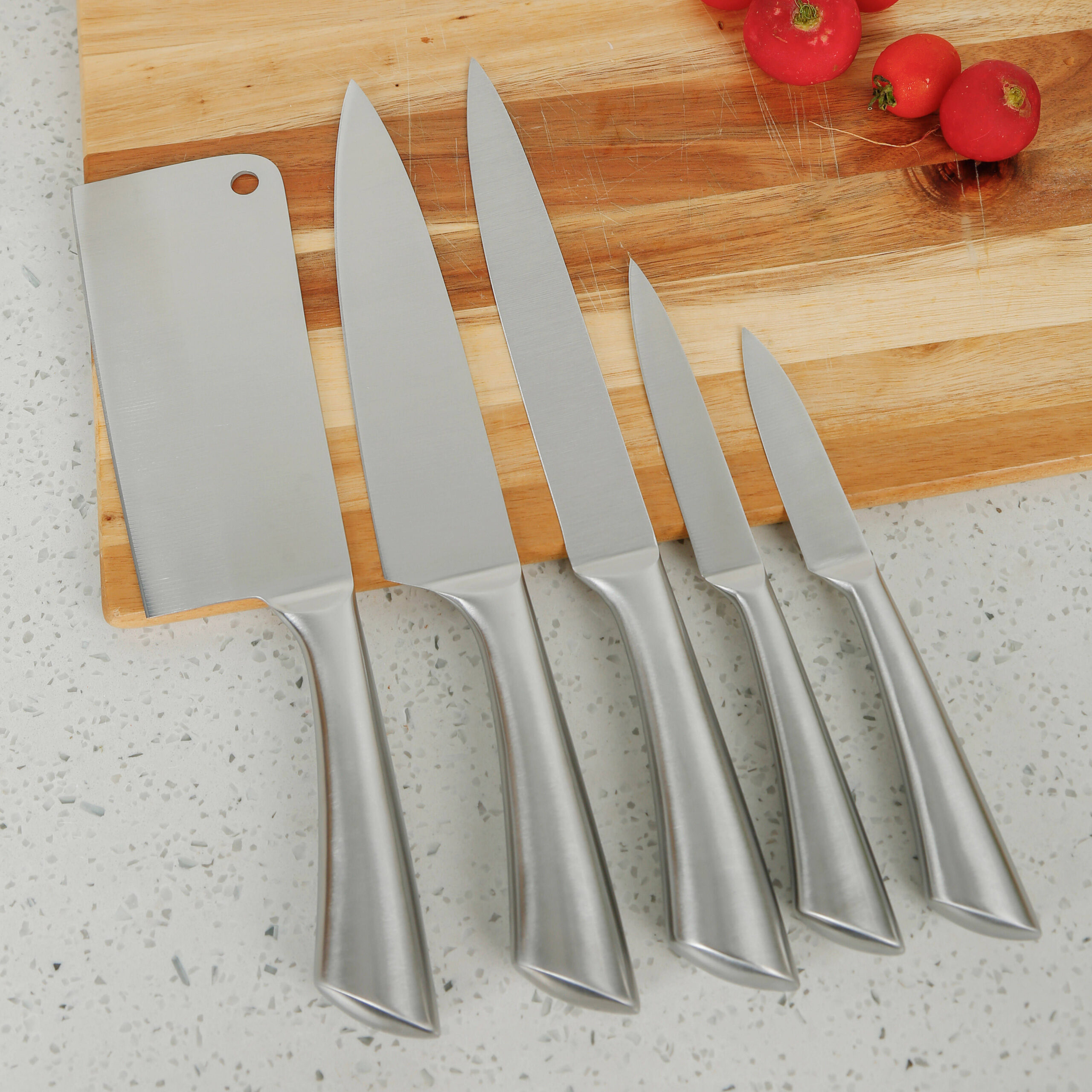 5pc Carbon Steel Comfort Bread Paring Stainless Steel Knife Set