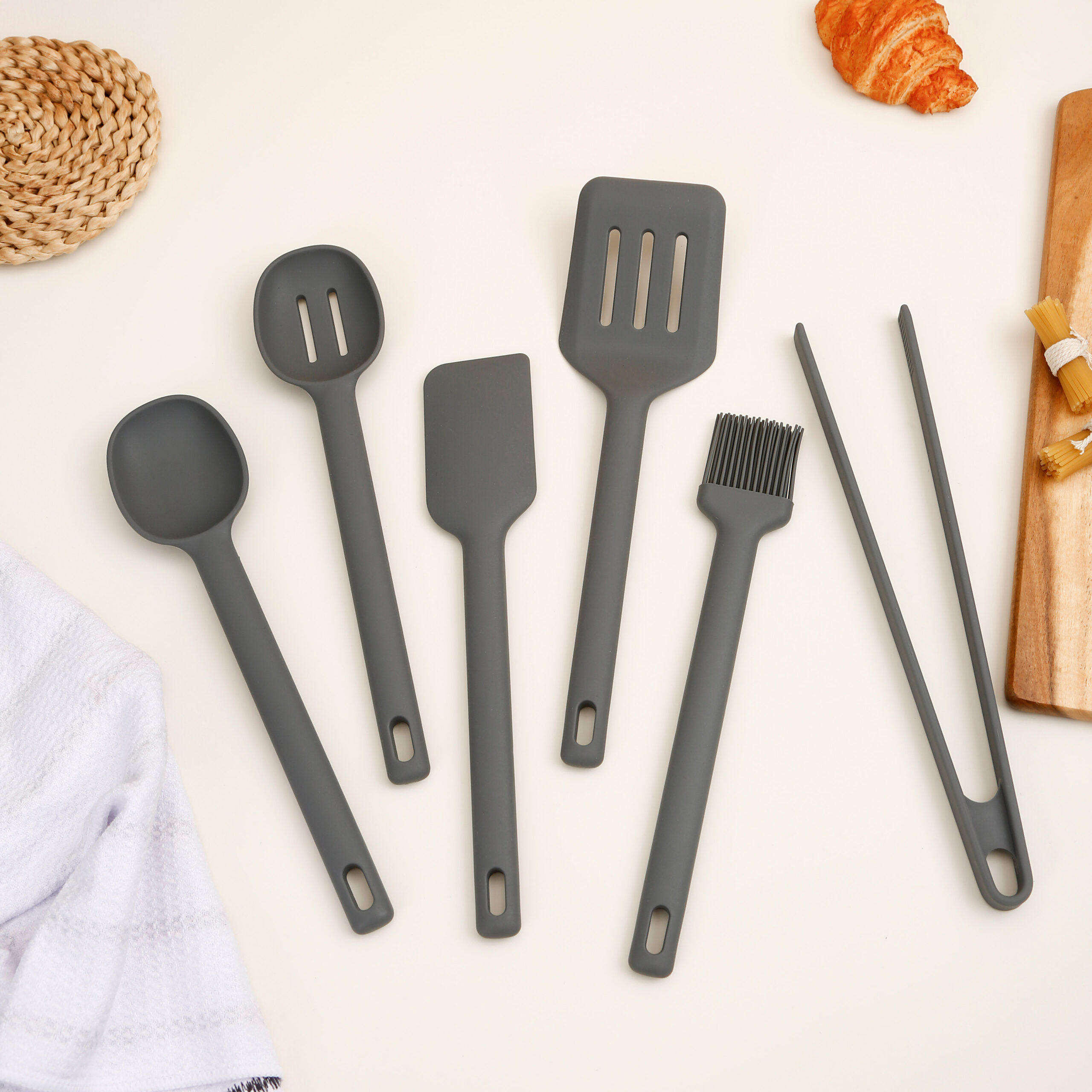 6pcs Eco Silicone Baking Spatulas in PP Box
