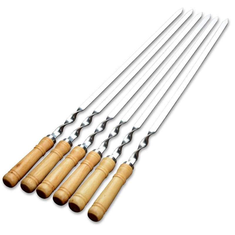 38cm Wide Stainless Steel Skewers 10pk