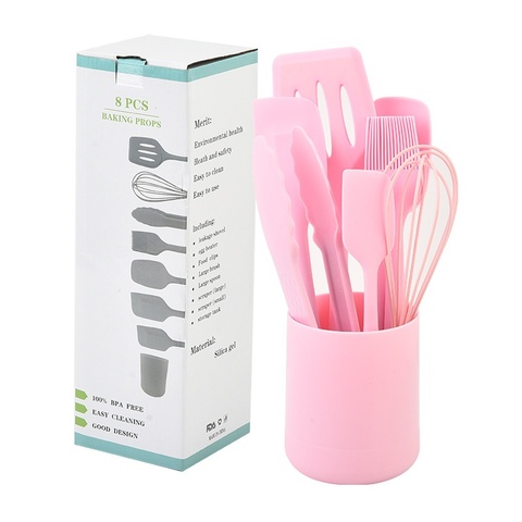 8pc Color Non-Stick Silicone Kit
