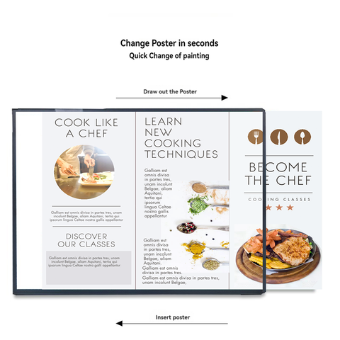 A3 Ultra-Thin LED Menu Snap Frame