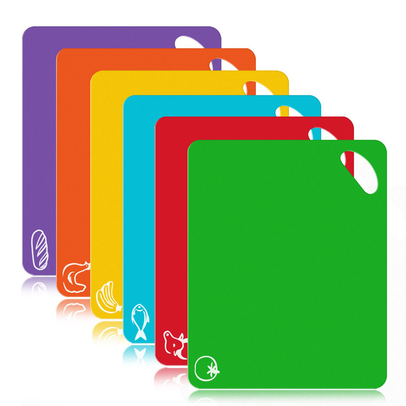 6Pcs Colored Bendable BPA Free Cutting Boards