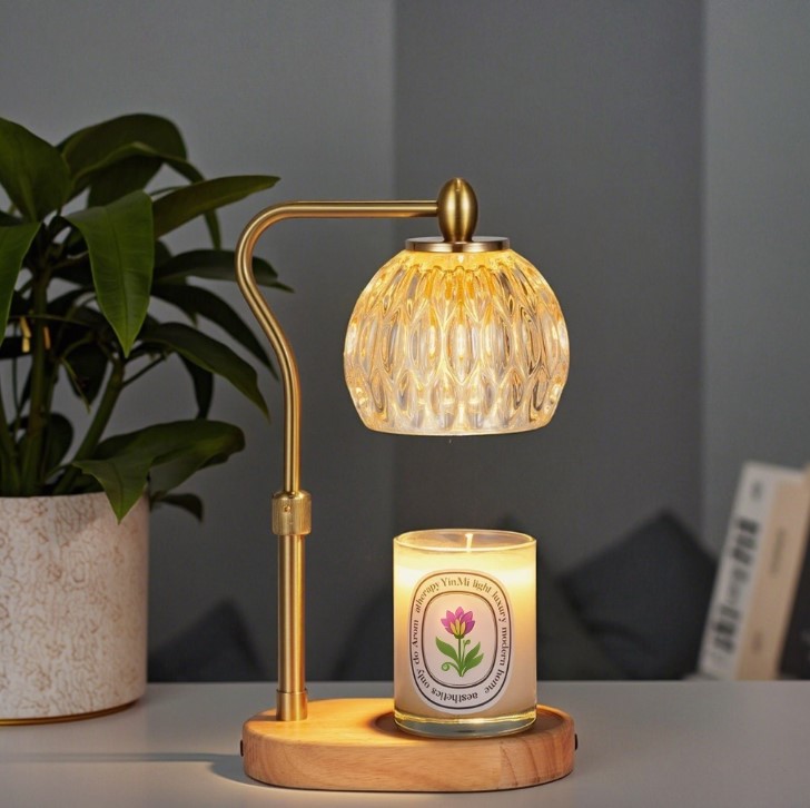 Glass Wax Melting Timer Lamp