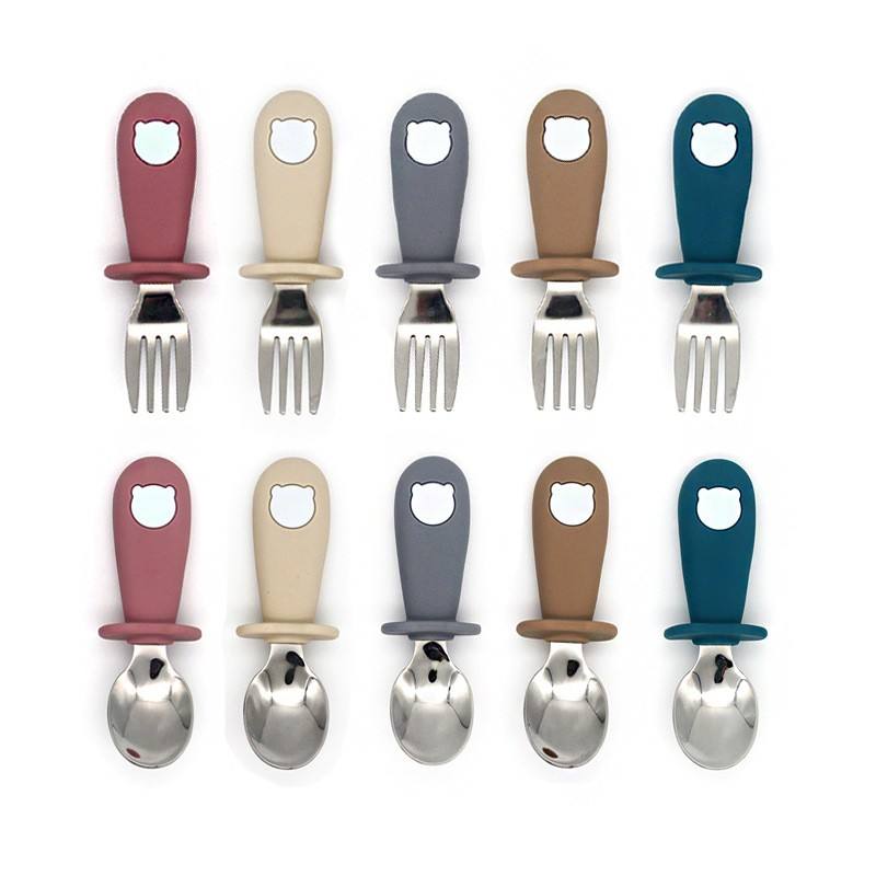 Baby Silicone Spork Spoon Set