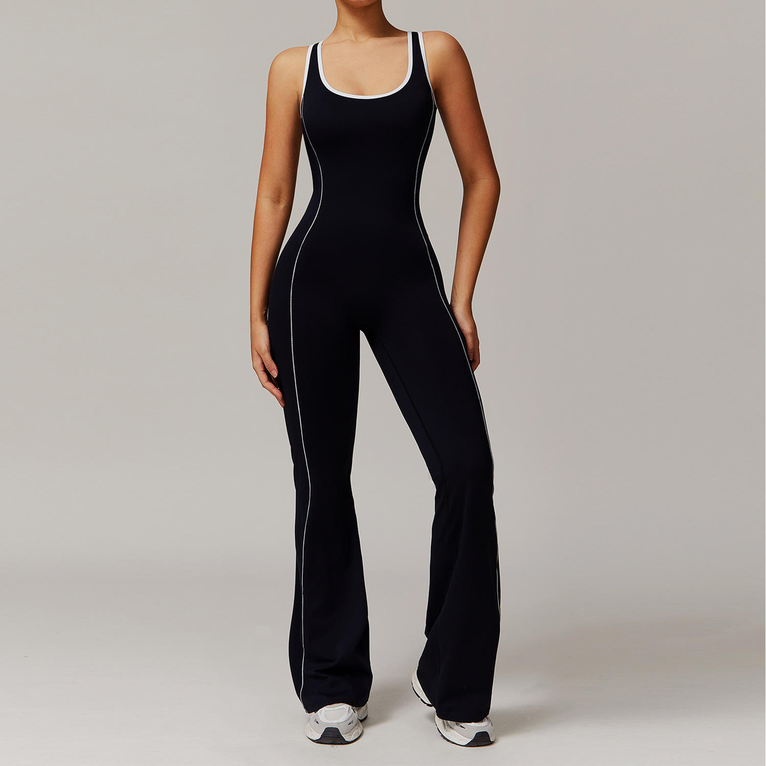 Hip Lift Flare Jumpsuit