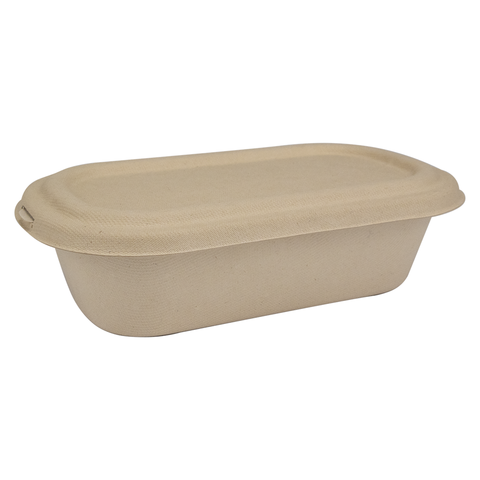 Sugarcane Tray w/ Lid Biodegradable