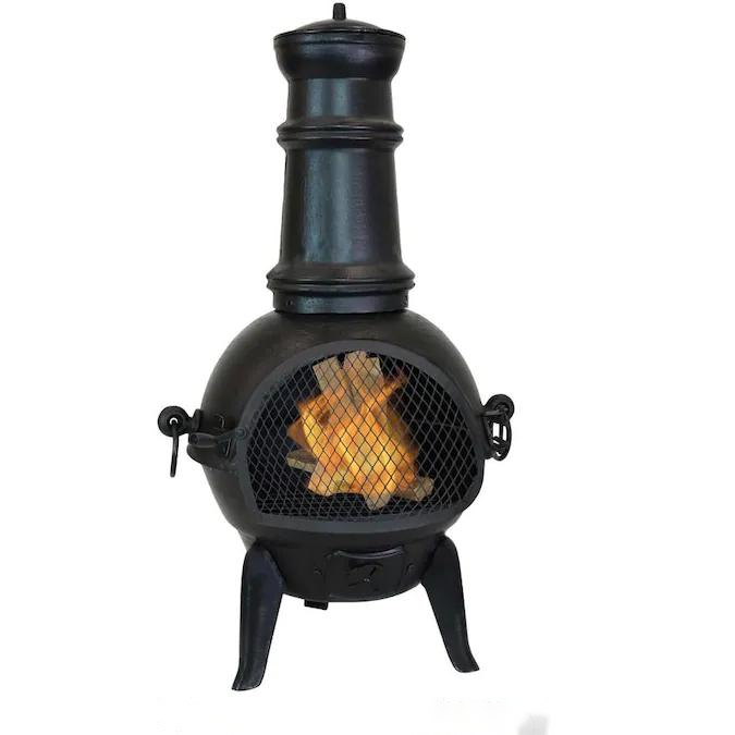 34" Cast Iron Chiminea Outdoor