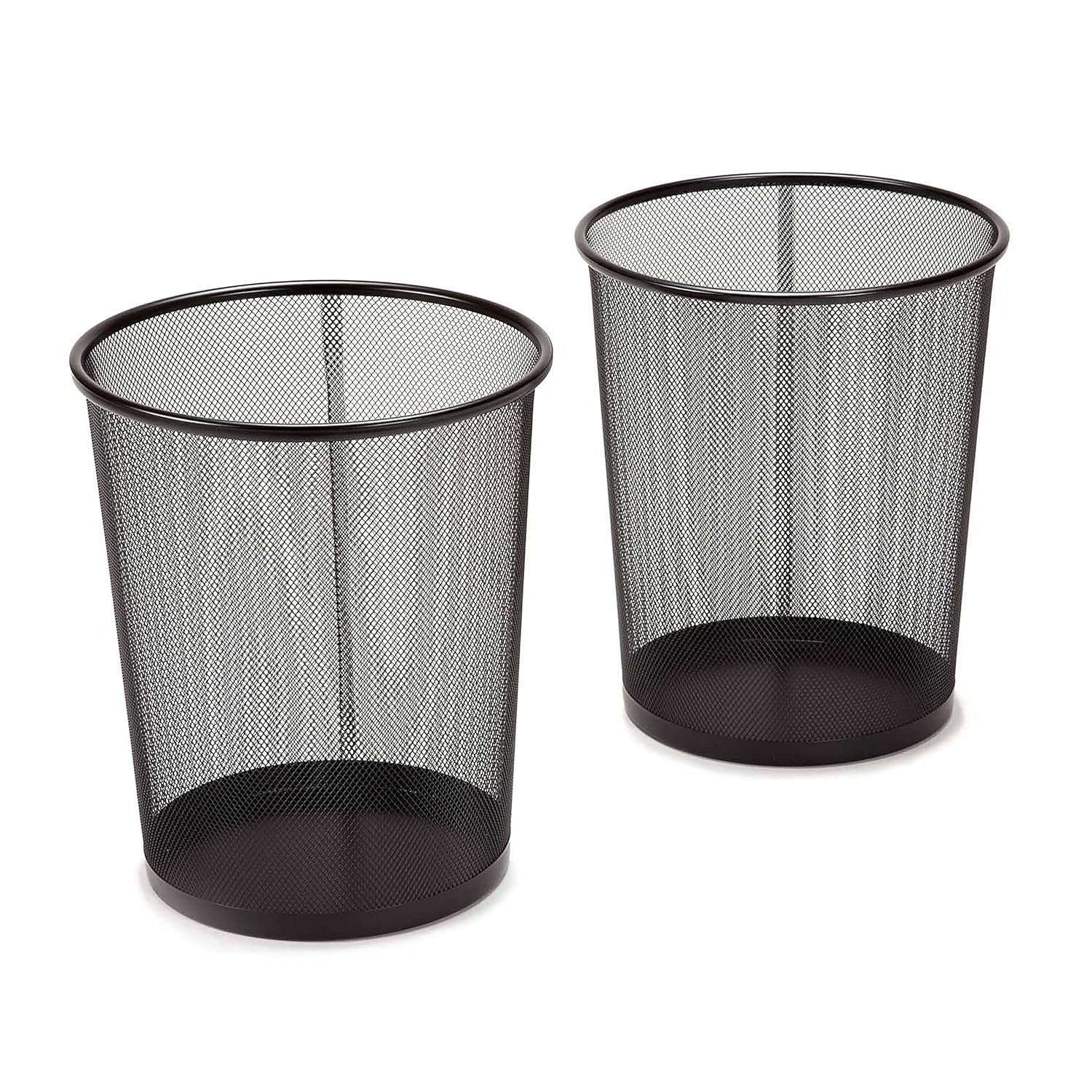 Black Steel Mesh Home Recycling Garbage Can