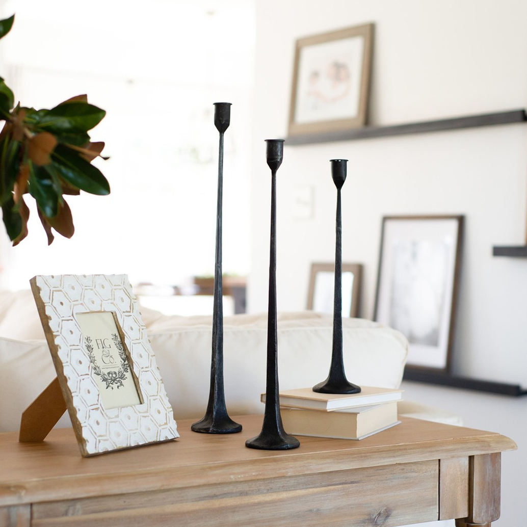 Gold Wire Metal Candle Holder Candelabra