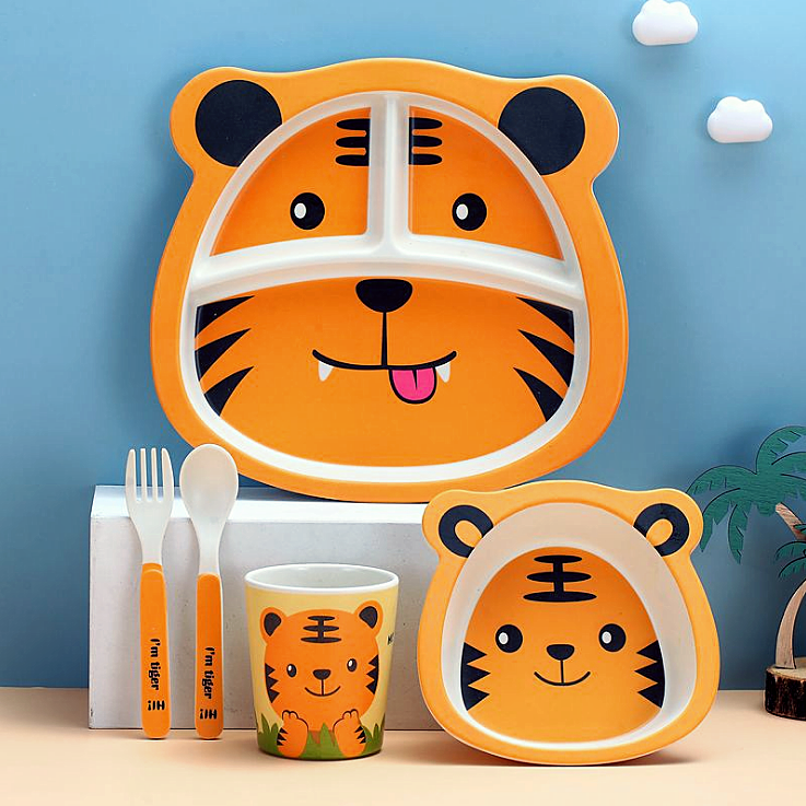 Bamboo Fiber Animal Bowl Set