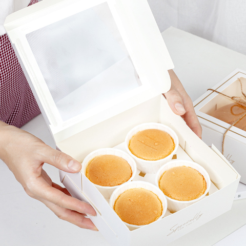 Kraft Cake Box with Clear Window