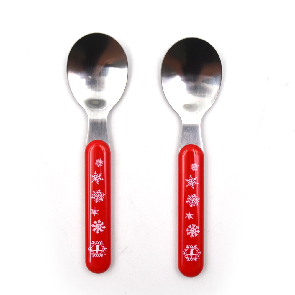 Red Handle Stainless Steel Baby Bowl Set
