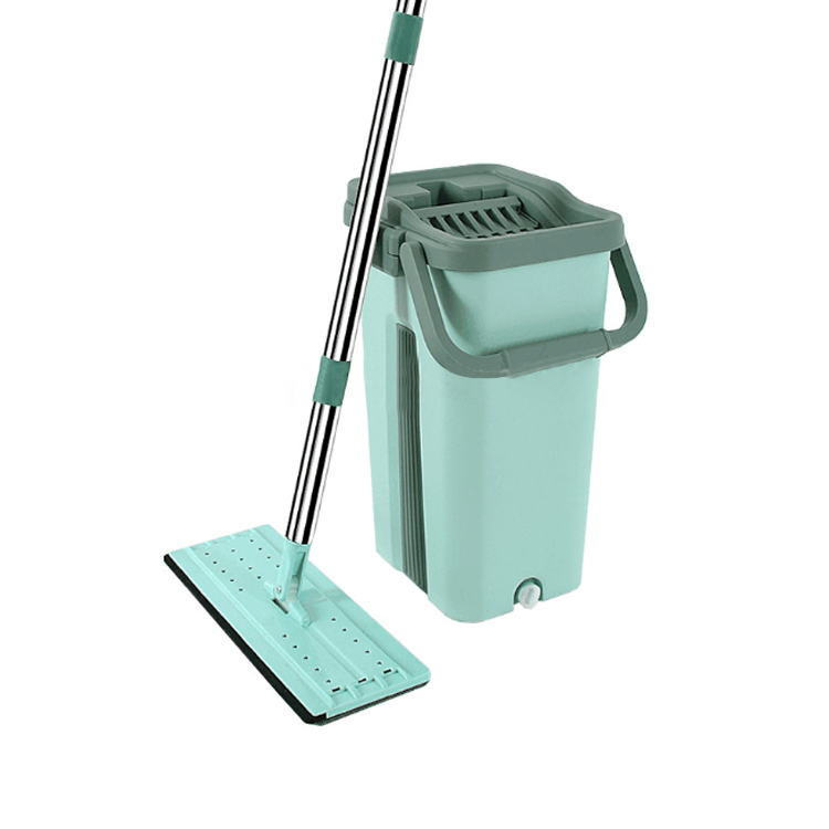 Cotton Fiber 360 Spin Flat Mop & Bucket