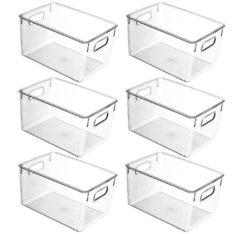 Clear Stackable Pantry Bins Lids