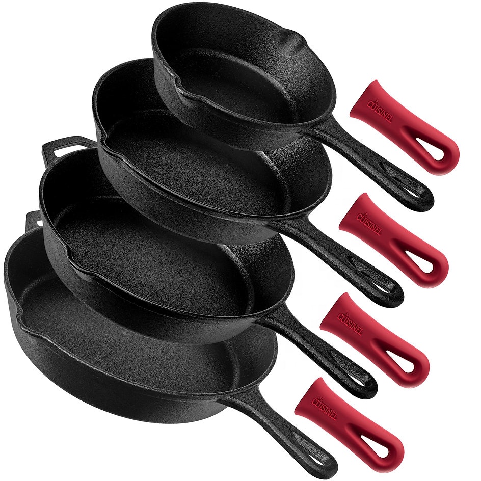 Cast Iron Skillet Chef Set Nonstick