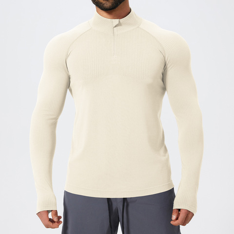 Men Stand-Collar Zip Tee