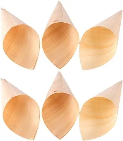 Wooden Food Cone Compostable