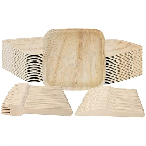 Bamboo Plates Round/Square Banquet