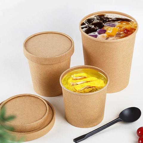 Kraft Paper Cup With Lid