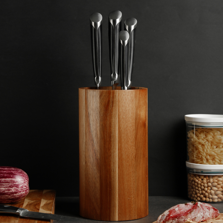 Wood Block Knife Set