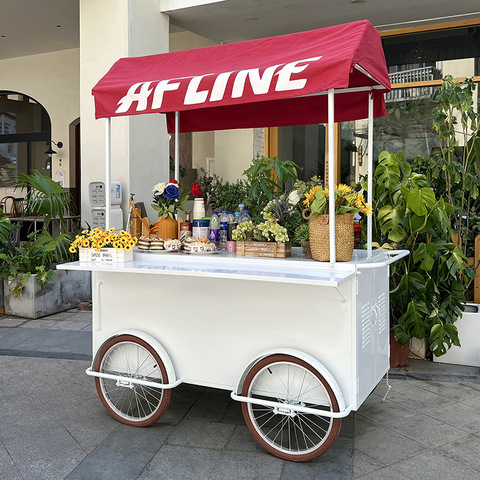 Wheeled Canopy Snack & Drink Cart