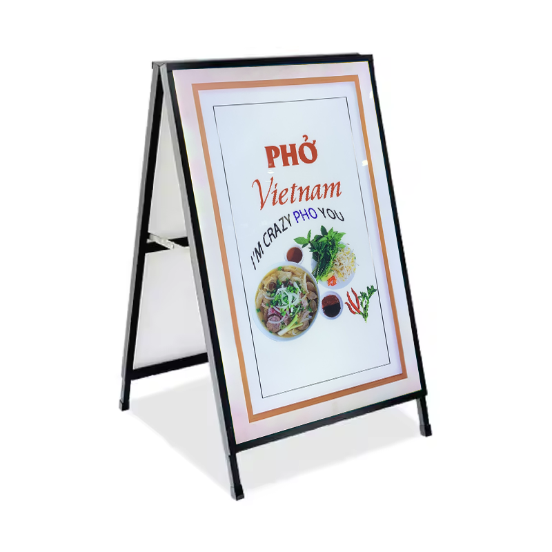 A-Frame LED Glass Street Sign Folding