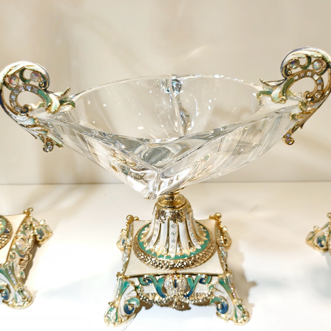 Customized-Luxury-Hand-Made-Home-Decor-Gift.jpg_480x480.jpg Crystal Glass Fruit Tray Diamond