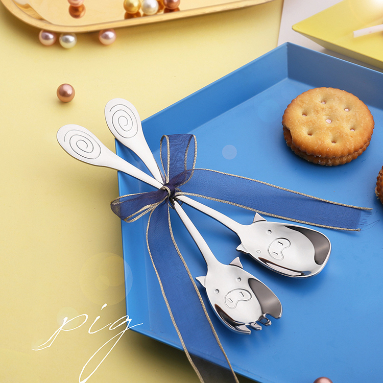 2 in 1 Dessert Fork Spoon Set