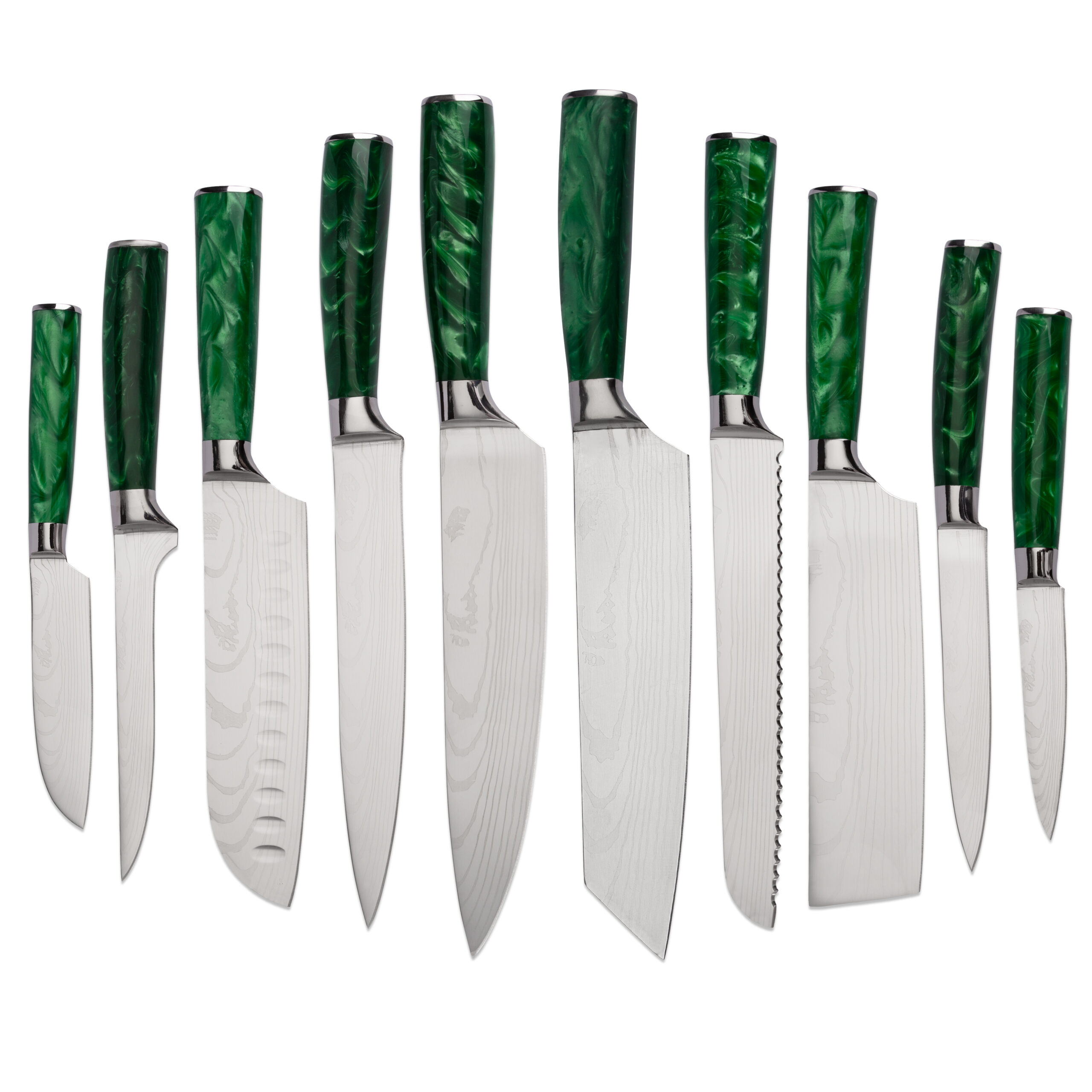 Damascus Powder Steel 10pc Home Knife Set