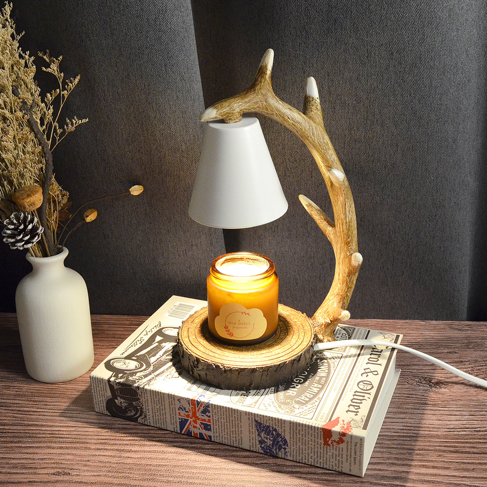 Wood Base Dimmable Birthday Candle Lamp