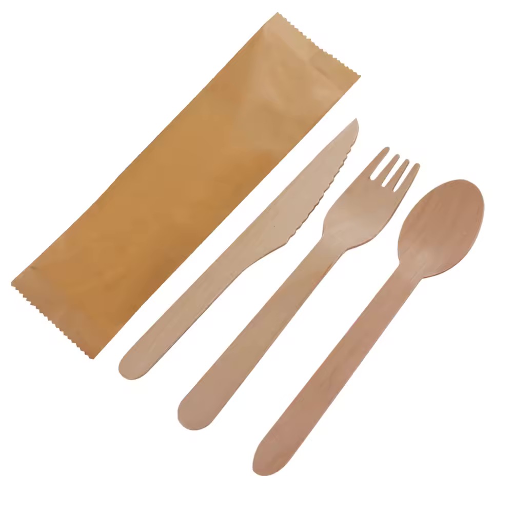 Wooden Fork Camping Disposable