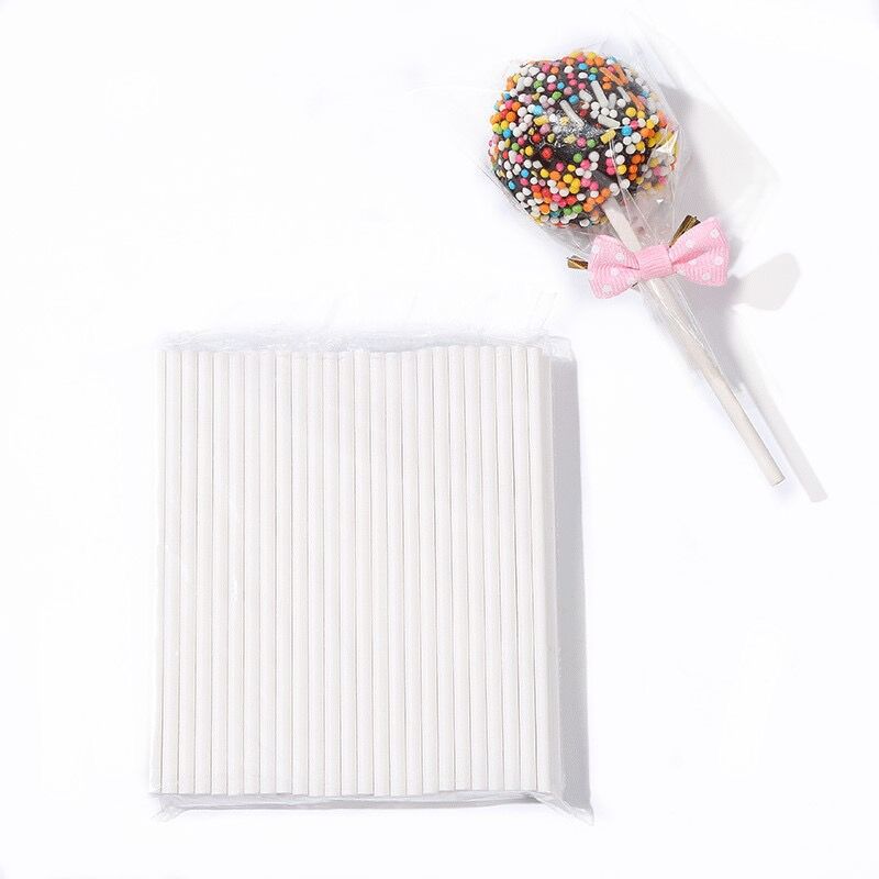 White Paper Pop Sticks Biodegradable