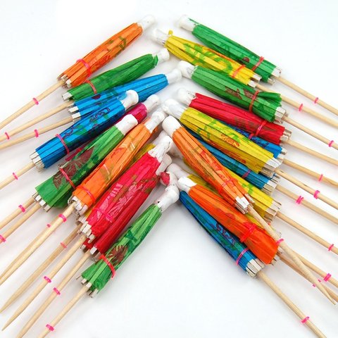 Umbrella Cocktail Picks Wooden
